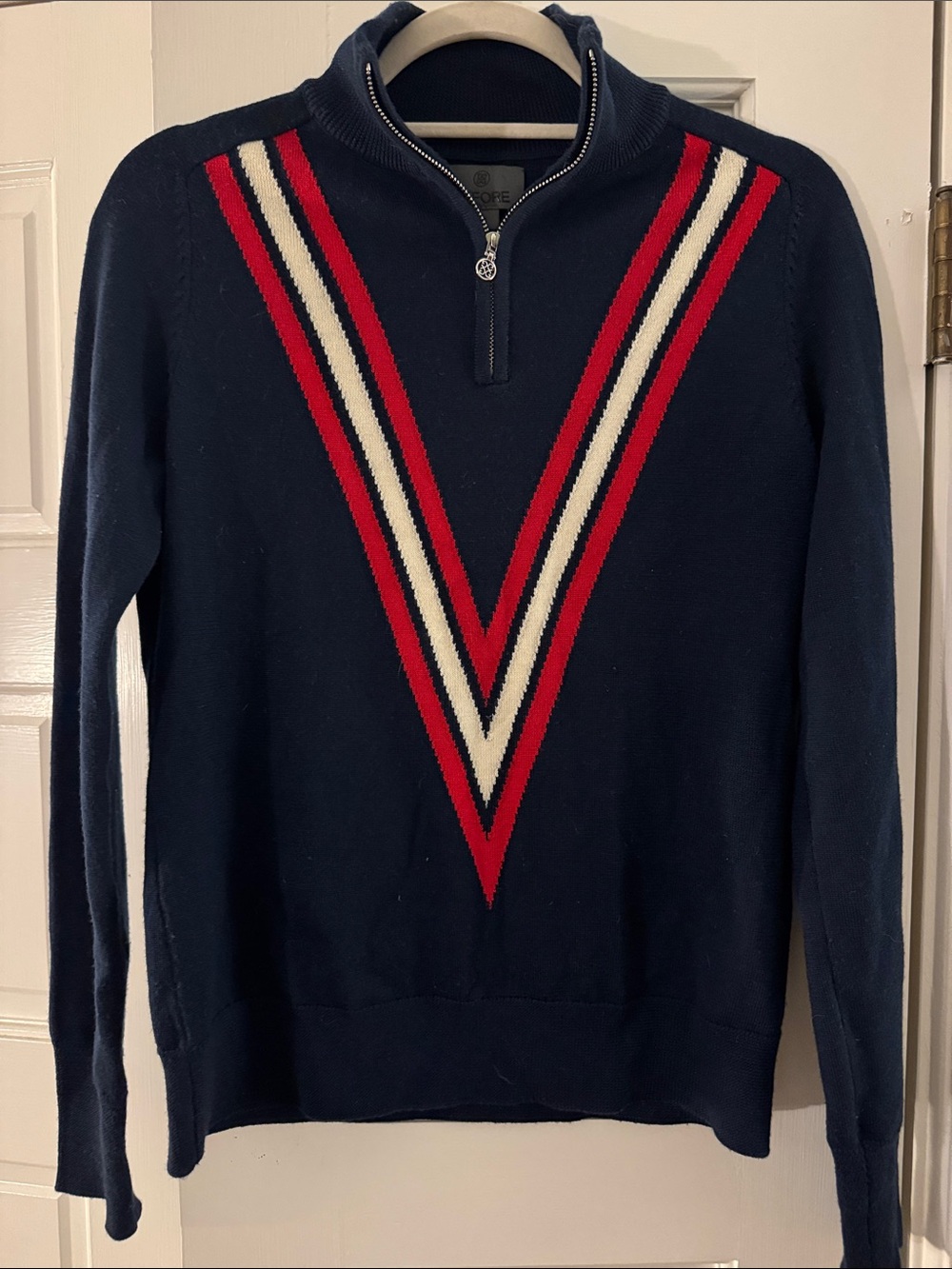 G/FORE Navy Half-Zip merino wool Sweater